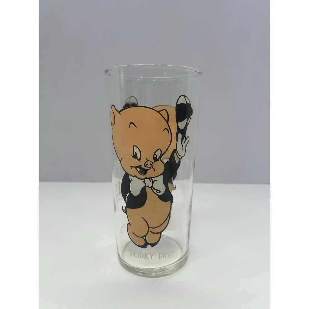 Vintage Looney Tunes Porky Pig 1973 Pepsi Collector Series glass tumbler